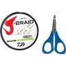 Шнур DAIWA J-Braid Grand X8E-W/SC 135м 0,16мм Island Blue + ножницы 40002627